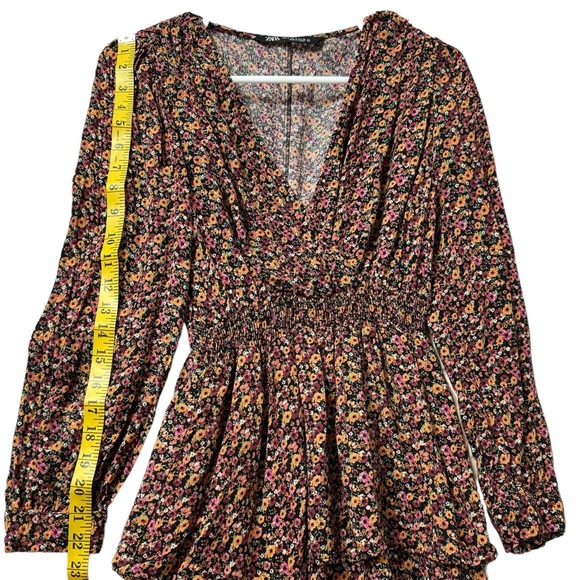 Zara Floral Mini Dress Size S - Picture 8 of 10